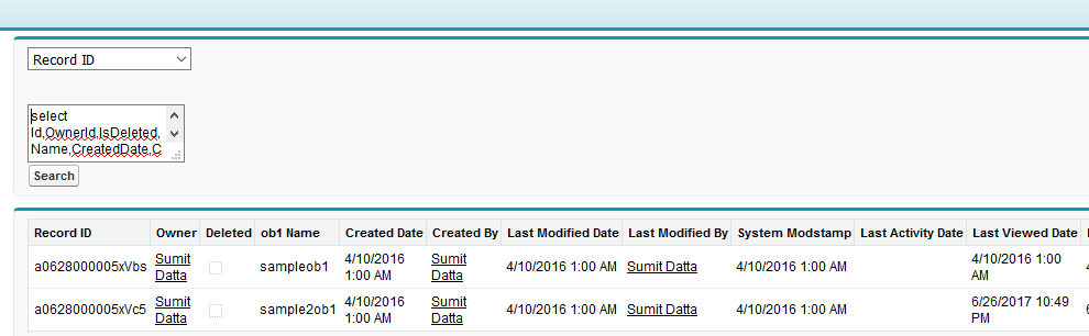 Dynamic SOQL result