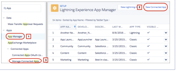 How to create a connected App in Salesforce